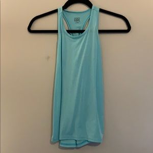 blue athlete tank top
